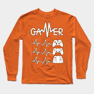 Gamer Heartbeat Controllers Long Sleeve T-Shirt